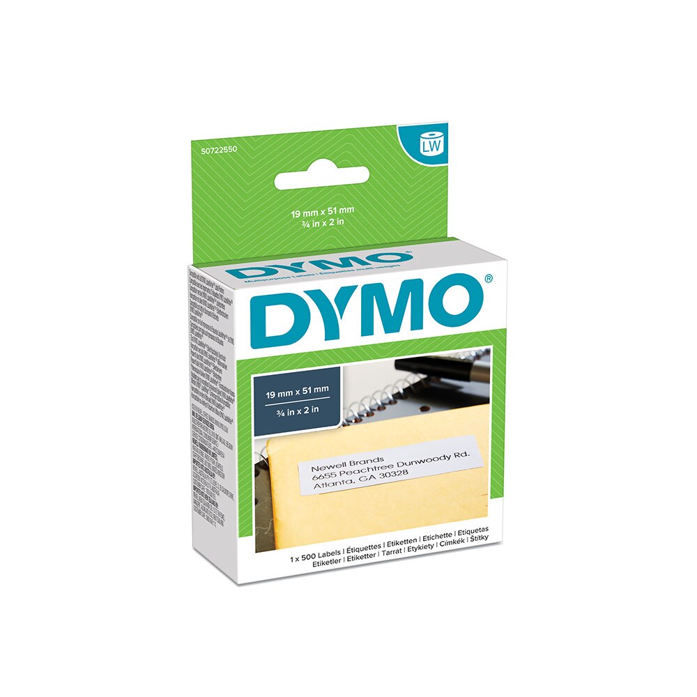 Etichete termice, DYMO LabelWriter, repozitionabile, 19mmx51mm, hartie alba, 11355 S0722550