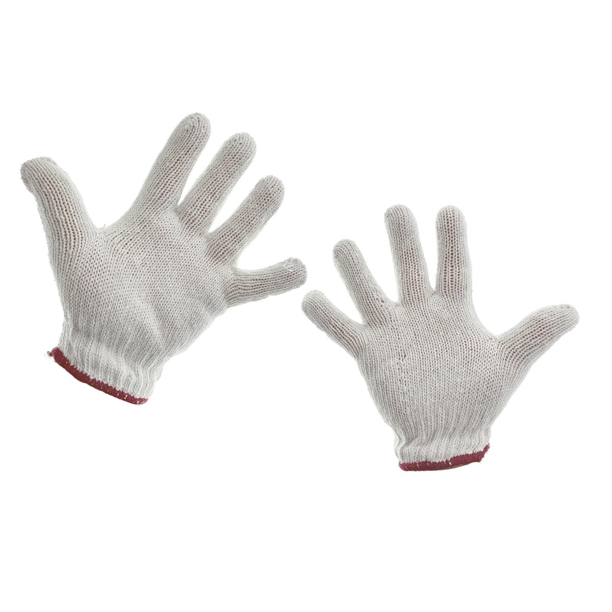 Manusi de protectie din material textil, fibra mixta si bumbac, marime universala, albe