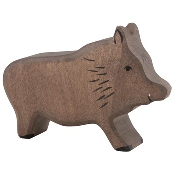 Figurina, Holztiger, porc mistret, lemn masiv, 11,5x2,8x8cm Figurina, Holztiger, porc mistret, lemn masiv, 11,5x2,8x8cm