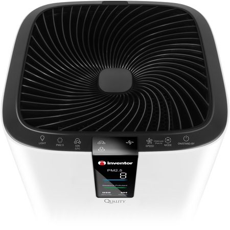 Purificator de aer Inventor Quality 700, 6 etape filtrare, Ionizator, Indicator calitate aer, Mod Sleep, Alb