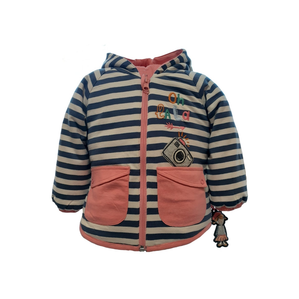 Jacheta reversibila Sigikid fete, multicolor, marimea 74 cm, 9 luni
