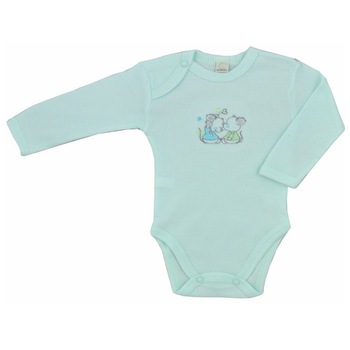Body cu maneca lunga pentru bebelusi Koala Misio 3034V, Verde Body cu maneca lunga pentru bebelusi Koala Misio 3034V, Verde