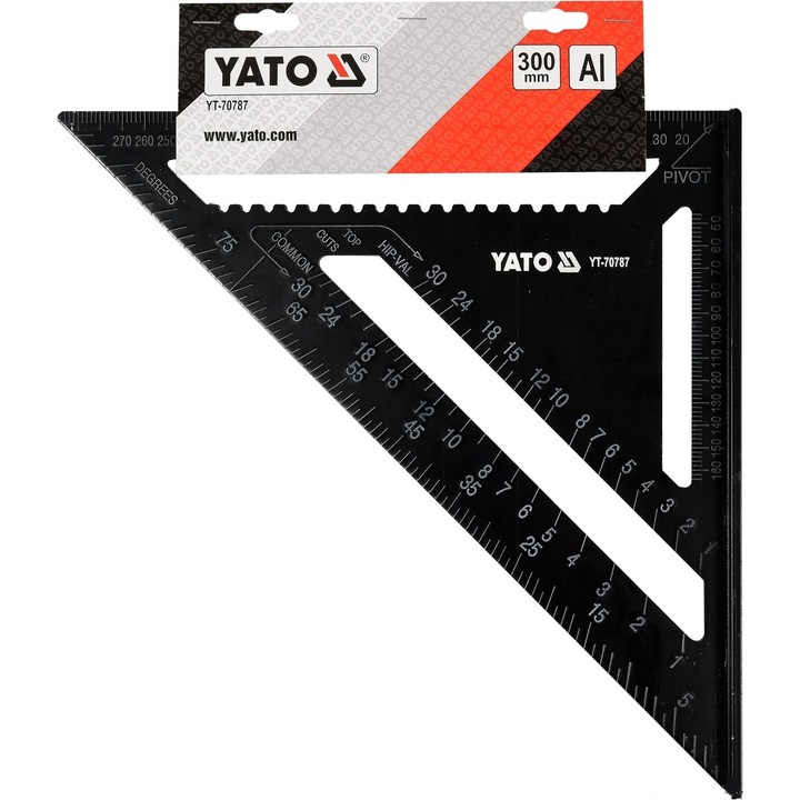Echer multifunctional aluminiu 300mm, YATO, YT-70787