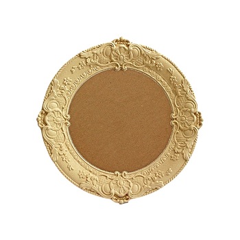 Tava rotunda din MDF in stil baroc cu margine decorativa, 35 cm Tava rotunda din MDF in stil baroc cu margine decorativa, 35 cm