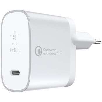 Incarcator retea Belkin, Quick Charge 4.0, USB Type C, White Incarcator retea Belkin, Quick Charge 4.0, USB Type C, White