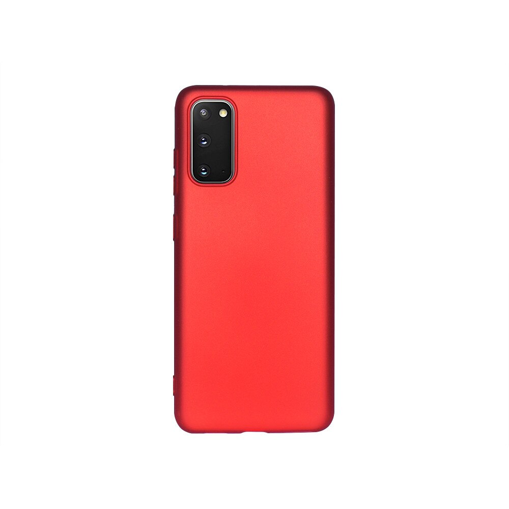 Husa de protectie spate Level pentru Samsung Galaxy S20, Silicon, Rosu