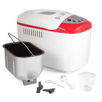 Masina de paine, Muhler mbm-1502, 850 W, 1.5 kg, 15 programe, Alb/Rosu Masina de paine, Muhler mbm-1502, 850 W, 1.5 kg, 15 programe, Alb/Rosu