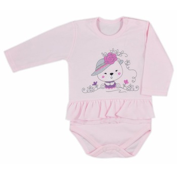Body cu maneca lunga pentru fete Koala Misia 3771R, Roz Body cu maneca lunga pentru fete Koala Misia 3771R, Roz