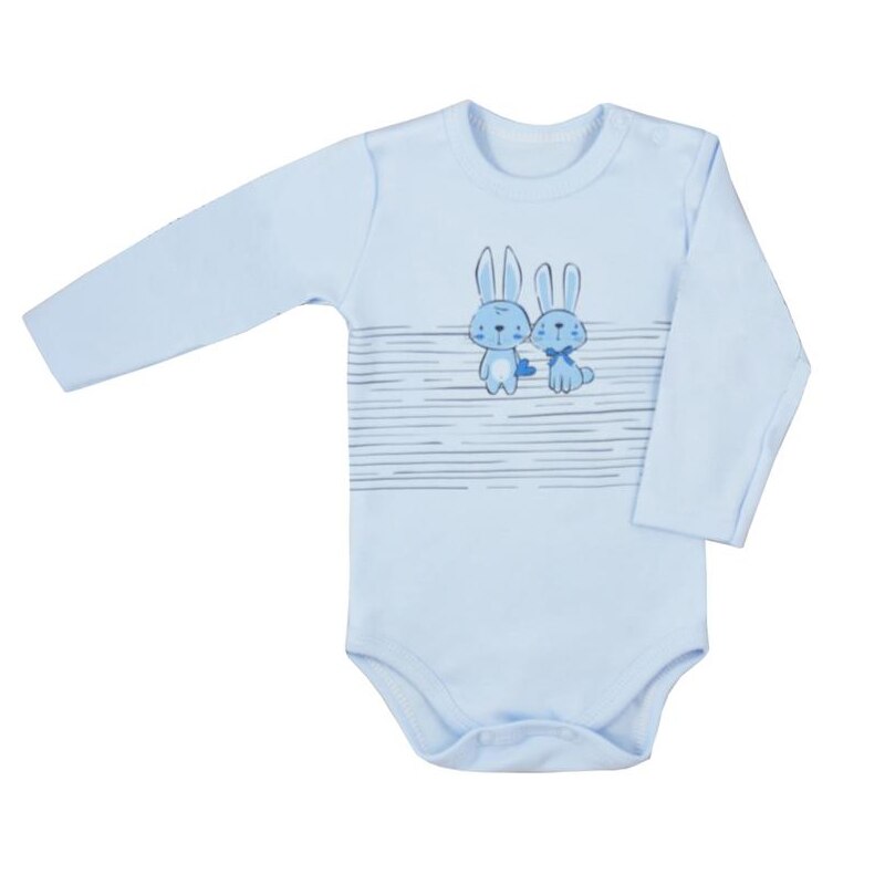 Body cu maneca lunga pentru baieti Koala Zajaczki 06-661A, Albastru