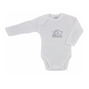 Body cu maneca lunga pentru bebelusi Koala Misio 3034, Alb Body cu maneca lunga pentru bebelusi Koala Misio 3034, Alb