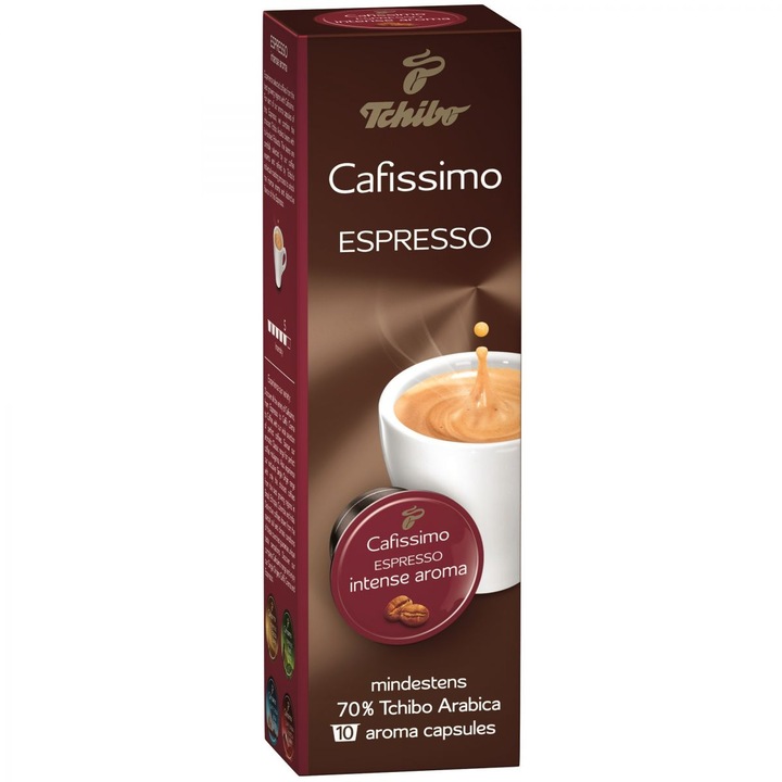 Кафе капсули Tchibo Espresso Intenso Aroma, Caffitaly/Cafissimo, 10 капсули, 80 гр.