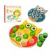 Jucarie din lemn, Bufnita, asociere cifre si forme, eduBEBE, M1-70.1