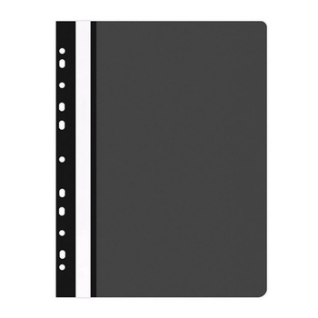 Dosar din Plastic cu Sina si Multiperforatii, 225x305 mm, Capacitate de 200 Coli, 25 Buc/Set, Culoare Neagra Dosar din Plastic cu Sina si Multiperforatii, 225x305 mm, Capacitate de 200 Coli, 25 Buc/Set, Culoare Neagra