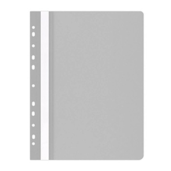 Dosar din Plastic cu Sina si Multiperforatii, 225x305 mm, Capacitate de 200 Coli, 25 Buc/Set, Culoare Gri Dosar din Plastic cu Sina si Multiperforatii, 225x305 mm, Capacitate de 200 Coli, 25 Buc/Set, Culoare Gri