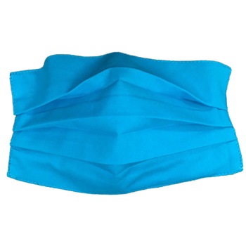 Masca protectie din bumbac 100% refolosibila cu pliuri by Liz Line - MPturcoaz Masca protectie din bumbac 100% refolosibila cu pliuri by Liz Line - MPturcoaz