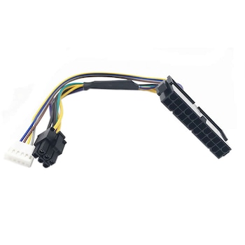 Cablu adaptor sursa alimentare de la ATX 24 pin la 2 x 6 pin, Active 18AWG, 30 CM, compatibil HP 8100 8200 8300 800G1 Elite Cablu adaptor sursa alimentare de la ATX 24 pin la 2 x 6 pin, Active 18AWG, 30 CM, compatibil HP 8100 8200 8300 800G1 Elite