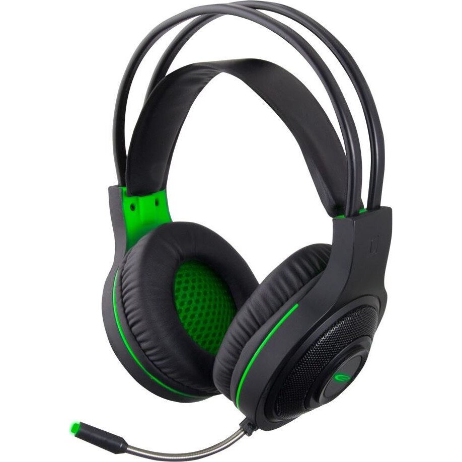 Casti gaming Esperanza Thunderbird EGH430, Jack 3.5mm, USB, Negru/Verde