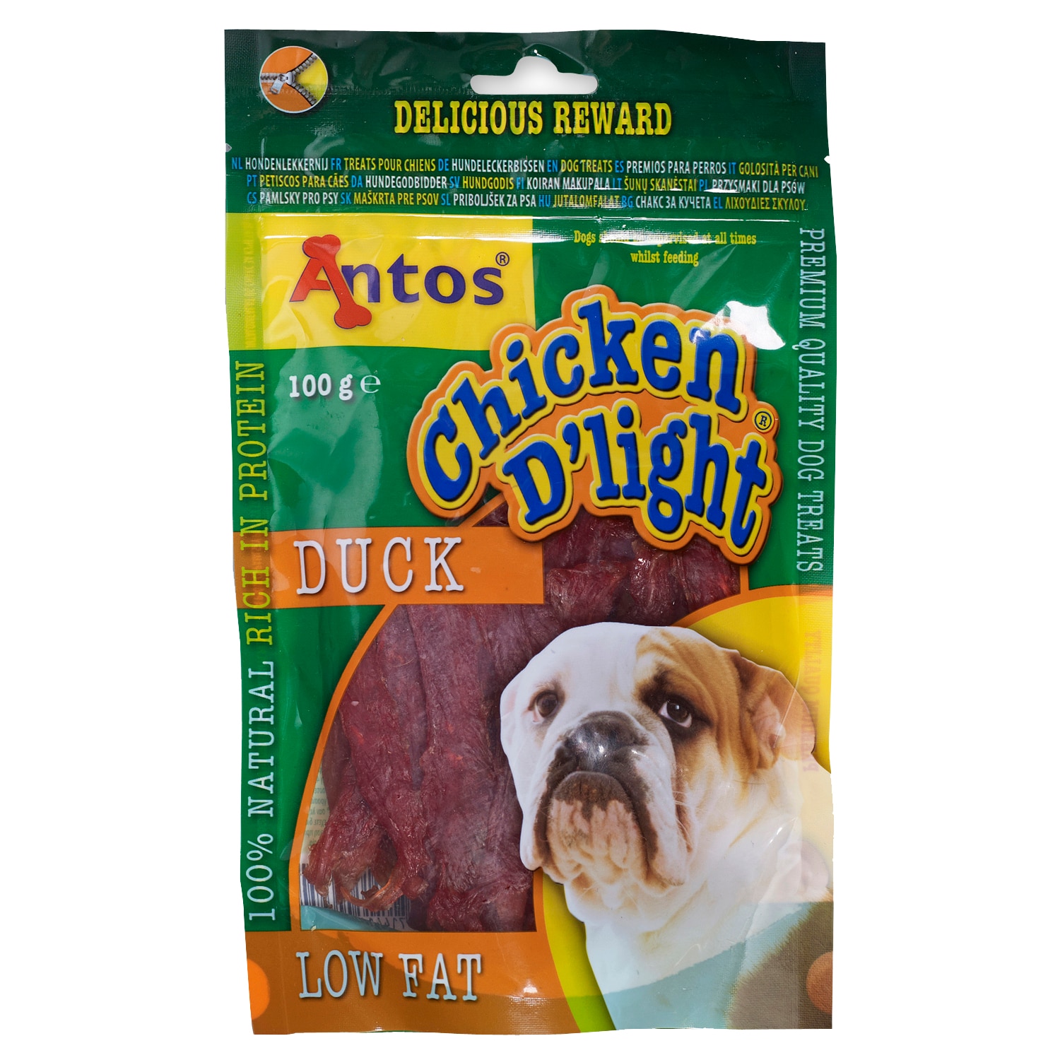 Recompense pentru caini Antos, Chicken D'light Duck, Rata, 100 g