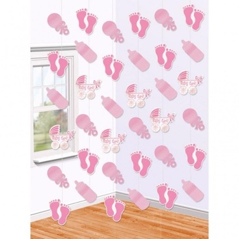 Decor de agatat botez fetita 2.13m, Amscan 679654, Set 6 buc Decor de agatat botez fetita 2.13m, Amscan 679654, Set 6 buc