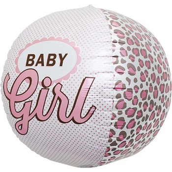 Balon folie sfera baby girl-43 cm, 1 bucata Balon folie sfera baby girl-43 cm, 1 bucata