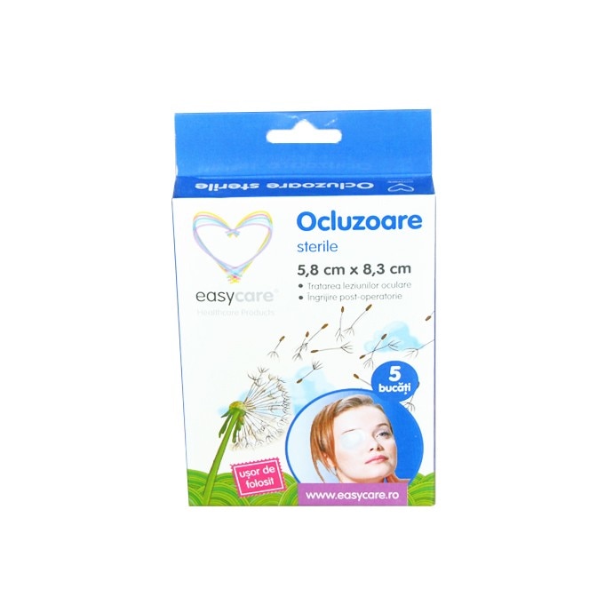 Ocluzoare sterile EASYCARE 5,8 x 8,3cm 5buc/ cutie