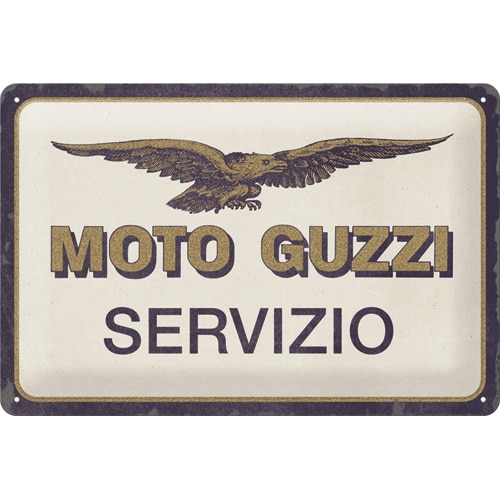 Tablou metalic Moto Guzzi - Servizio 20x30cm