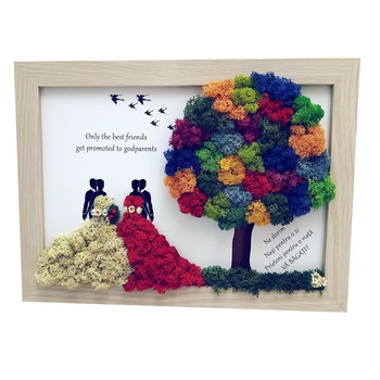 Tablou imagine nasi, Decor cu licheni, multicolor, 22 x 31 cm Tablou imagine nasi, Decor cu licheni, multicolor, 22 x 31 cm