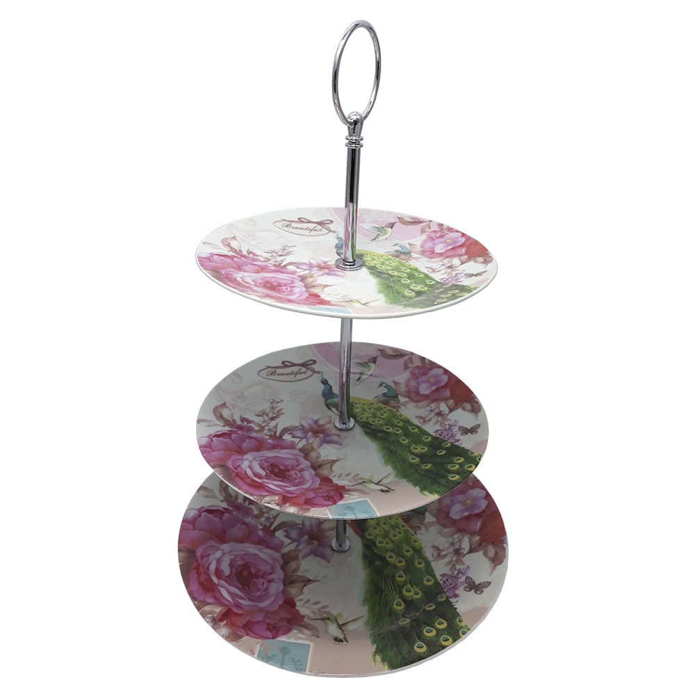 Platou 3 nivele Peacock, Charisma, Portelan