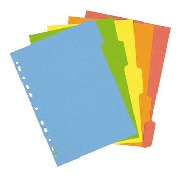 Set 5 separatoare carton color A4 Set 5 separatoare carton color A4