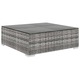 vidaXL 5-részes szürke polyrattan kerti bútorszett párnákkal 39.55 kg 46783