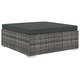vidaXL 5-részes szürke polyrattan kerti bútorszett párnákkal 39.55 kg 46783