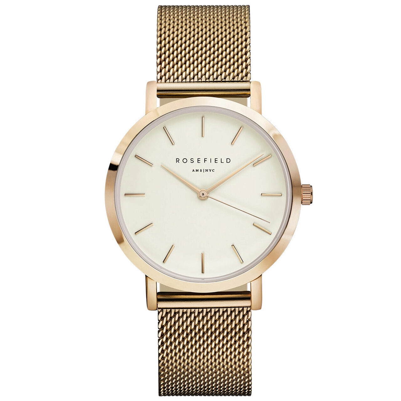 Ceas de dama Rosefield MWG-M41 The Mercer, 38mm, 3ATM, Auriu