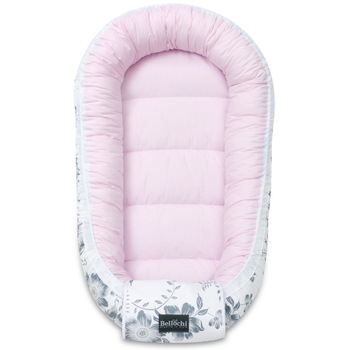 Cosulet bebelus pentru dormit Bellochi Baby Nest Cocoon XL 90x60 cm flori, roz/alb Pink berry Cosulet bebelus pentru dormit Bellochi Baby Nest Cocoon XL 90x60 cm flori, roz/alb Pink berry