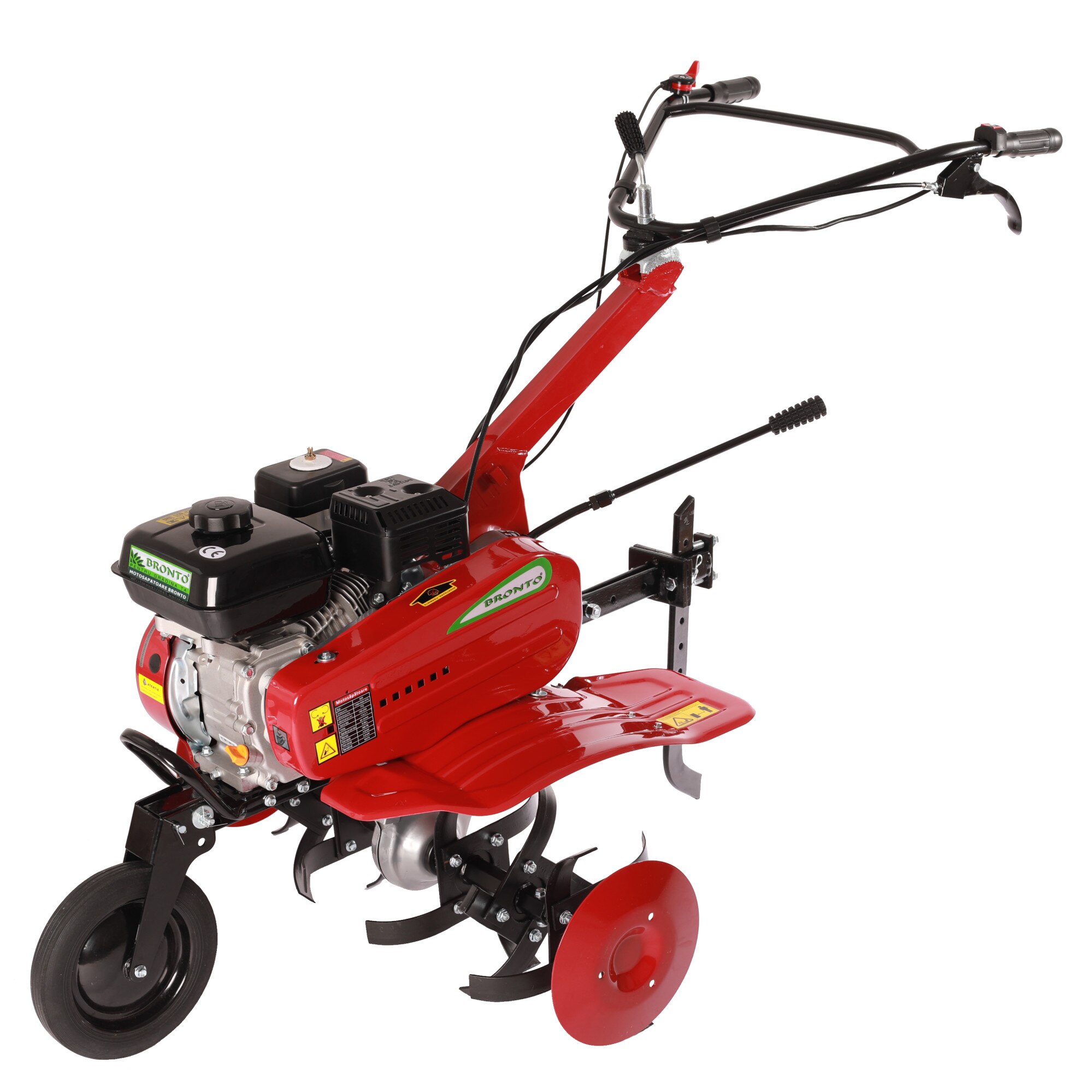 Motosapatoare Bronto WMA 500, 4,5 kW, 163 cc, 4T, 50-80 cm, pachet P3 cu adaptor, roti cauciuc si plug dreapta