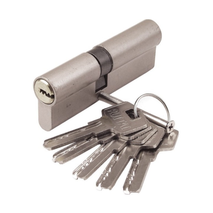 Biztonsági henger 90mm (40-10-40), szimmetrikus, 5 nyomott kulcs