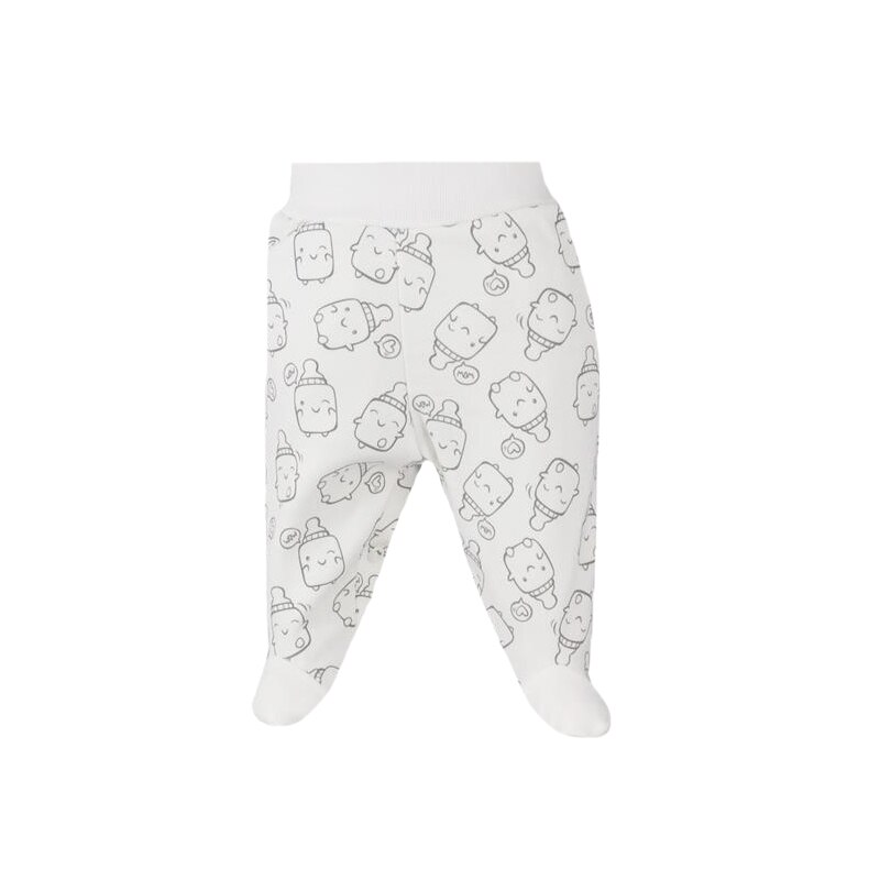 Pantaloni cu botosei pentru bebelusi Koala Butelki 06-698C, Crem, 74 cm