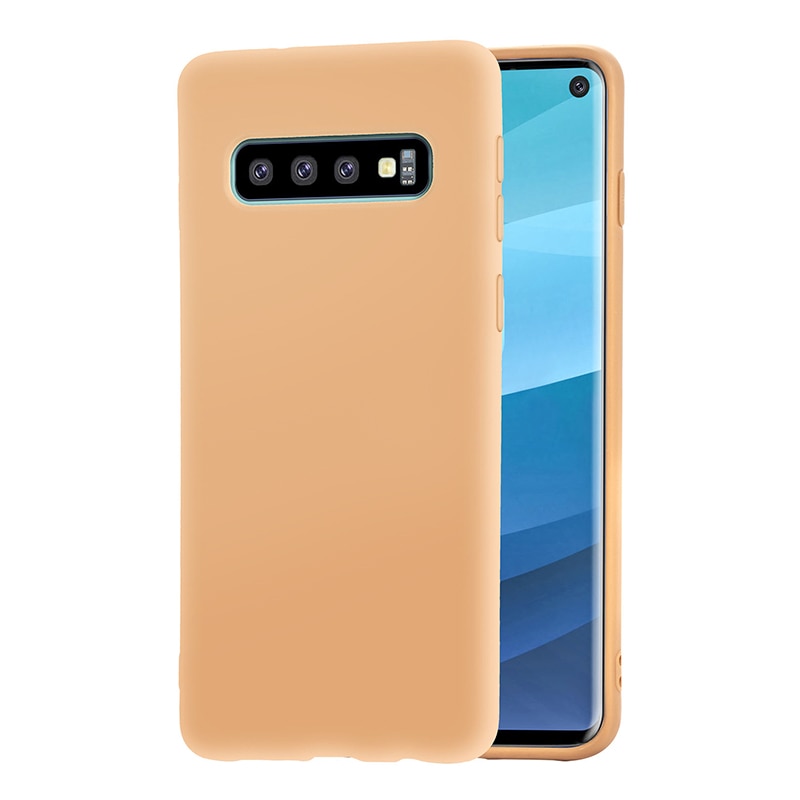 Husa de protectie din silicon pentru Samsung Galaxy S10 Lite/S10e, slim, Crem