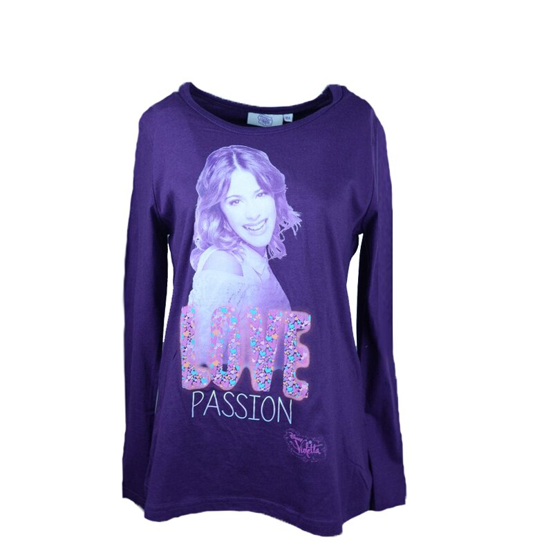 Bluza cu maneca lunga pentru fete Disney Violetta DISV-TTJL43634M, Mov, 140