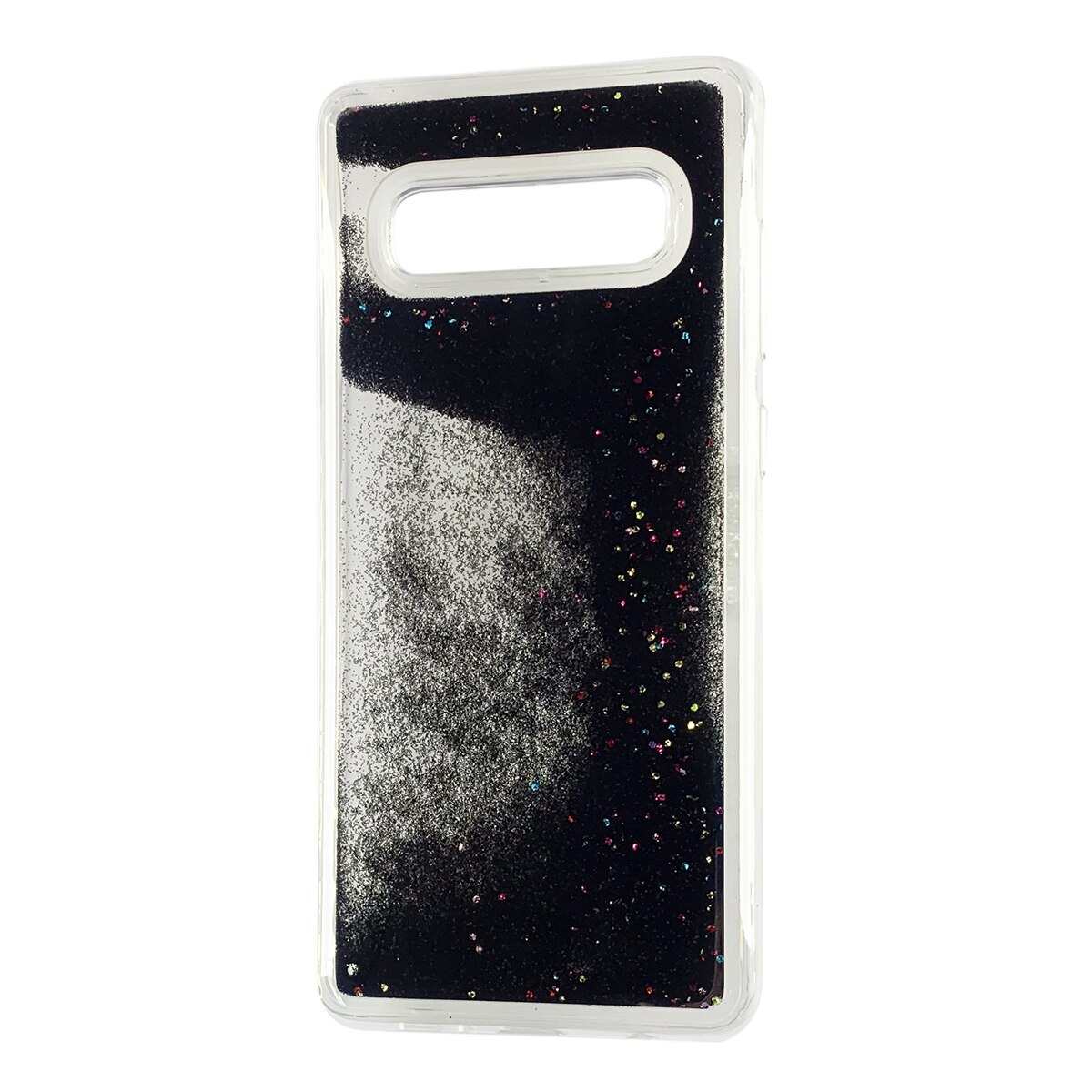 Husa Samsung S10 silicon lichid-sclipici Negru