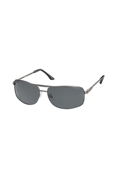 Polaroid, Ochelari de soare patrati, cu lentile polarizate, Argintiu, 62-15-132 Standard Polaroid, Ochelari de soare patrati, cu lentile polarizate, Argintiu, 62-15-132 Standard