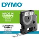 Etichete DYMO 12mm x 5.5m, negru/alb, DY 16959 LabelManager D1, poliester permanent, DY18483