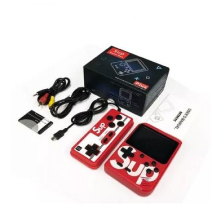 Игрална конзола, 400 вградени игри, Джойстик, Червен