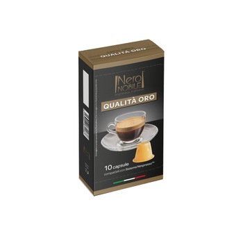 Capsule Cafea Qualita Oro, Nero Nobile, 10 Capsule Compatibile Nespresso, 56 g Capsule Cafea Qualita Oro, Nero Nobile, 10 Capsule Compatibile Nespresso, 56 g