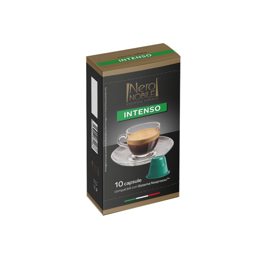 Capsule Cafea Intenso, Nero Nobile, 10 capsule Compatibile Nespresso, 56 g