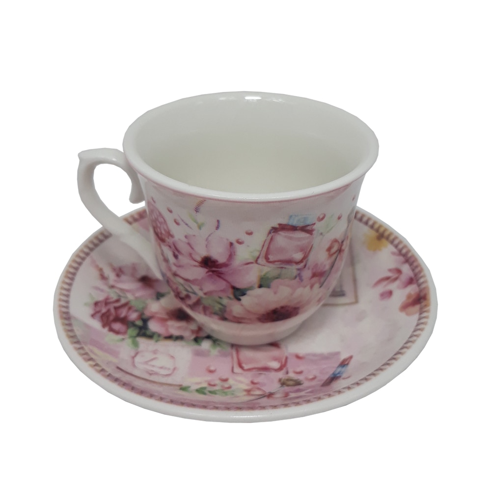 Set 6 cesti cu cutie cadou Aromatic Flowers, Charisma, Portelan, 100 ml