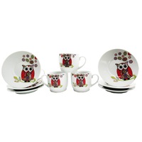 set de 12 piese ceramica 6 cesti de 6 cm si 6 farfuri de 12 cmmodel bufnitarosu imagen 48_0_
0