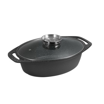 Cratita ovala Carl Scmidt Sohn, aluminiu forjat, 32x24 cm, cu capac Cratita ovala Carl Scmidt Sohn, aluminiu forjat, 32x24 cm, cu capac