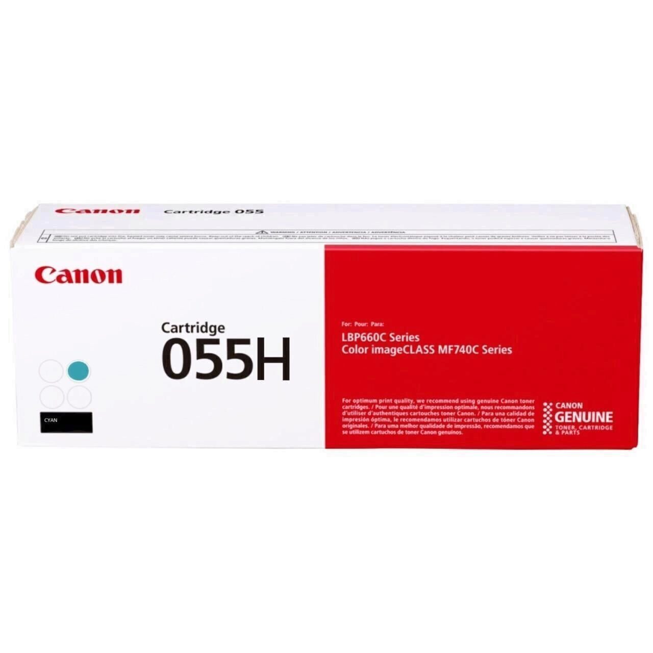 Toner Canon CRG055HC Cyan, High Yeld capacitate 5.9k pagini, pentru LBP66x, MF74x.