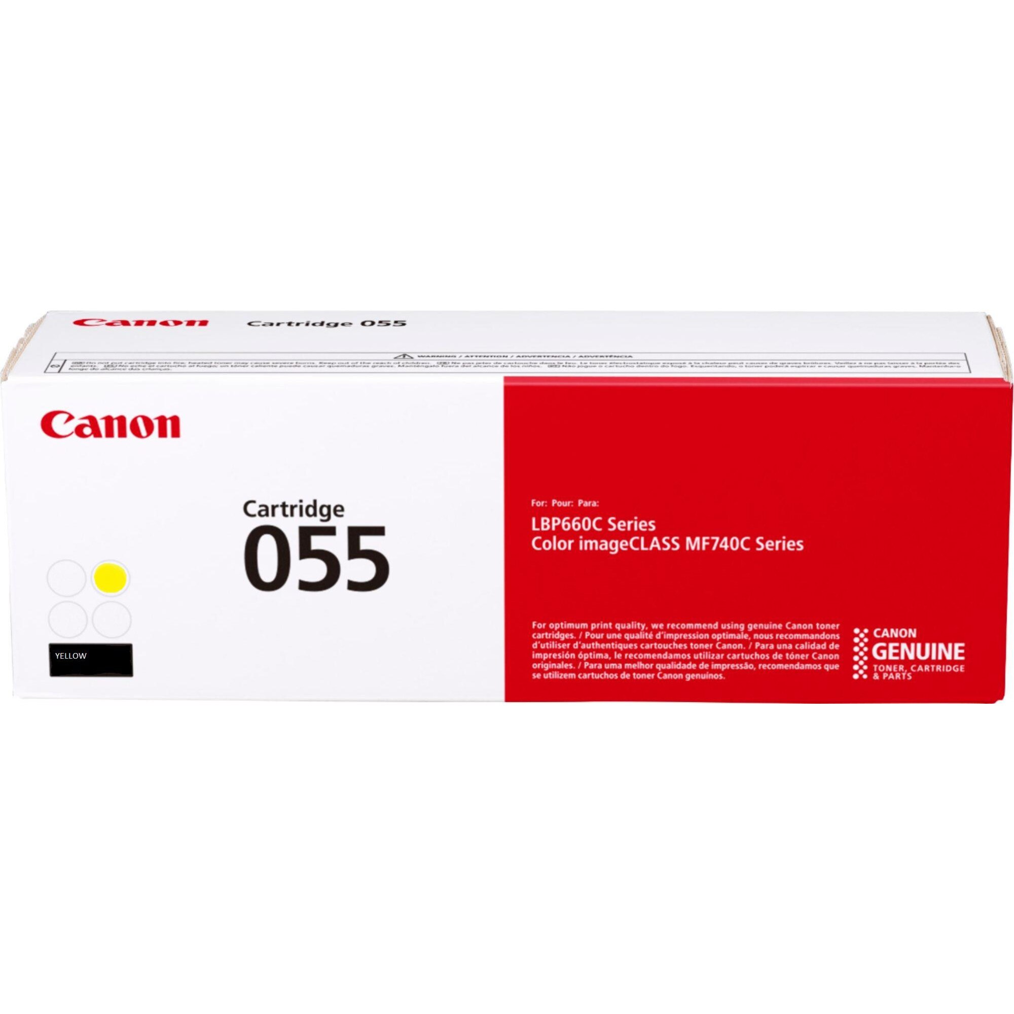 Toner original Canon CRG055Y, galben, 2100 pagini