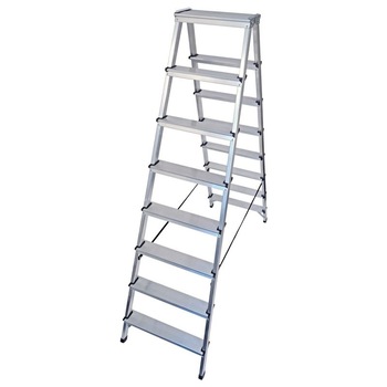 Scara din aluminiu, pliabila, 2x8 trepte, 125 kg, Drabest Scara din aluminiu, pliabila, 2x8 trepte, 125 kg, Drabest